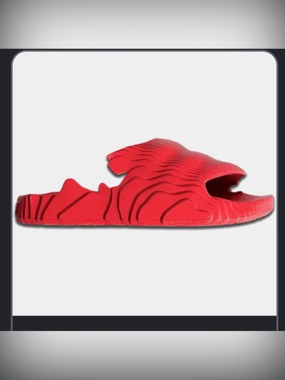 Nami Sculpted Red Slide Clog — Textured Slip-On Comfort